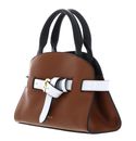 COCCINELLE Sabine Handbag Cognac / Noir / Snow COCCINELLE Sabine Handbag Cognac / Noir / Snow