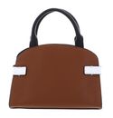 COCCINELLE Sabine Handbag Cognac / Noir / Snow COCCINELLE Sabine Handbag Cognac / Noir / Snow
