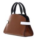 COCCINELLE Sabine Handbag Cognac / Noir / Snow COCCINELLE Sabine Handbag Cognac / Noir / Snow