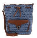 COCCINELLE Beat Bucket Bag Blue Denim / Cognac