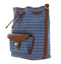 COCCINELLE Beat Bucket Bag Blue Denim / Cognac