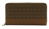 COCCINELLE Coated Monogram Zip Around Wallet Multi Cognac / Cognac