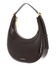 COCCINELLE Whisper Shiny Shiny Leather Mini Bag Brunette COCCINELLE Whisper Shiny Shiny Leather Mini Bag Brunette