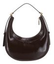 COCCINELLE Whisper Shiny Shiny Leather Mini Bag Brunette COCCINELLE Whisper Shiny Shiny Leather Mini Bag Brunette