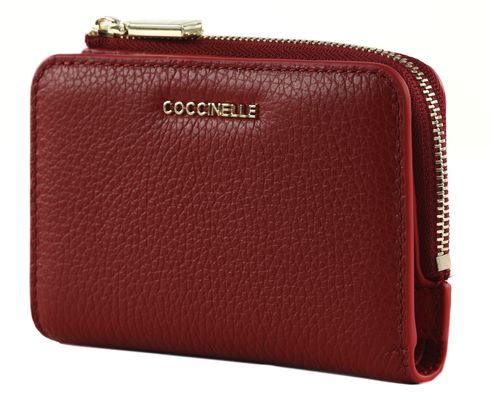 COCCINELLE Metallic Soft Wallet Ruby