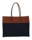 COCCINELLE Myrtha Denim Handbag Blue Denim / Cognac COCCINELLE Myrtha Denim Handbag Blue Denim / Cognac
