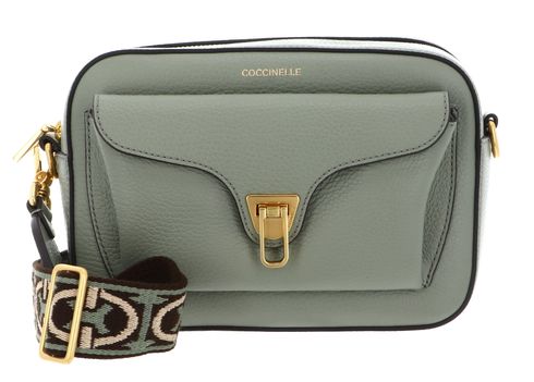 COCCINELLE Beat Soft Ribb Crossbody Bag Grained Leather Greenery