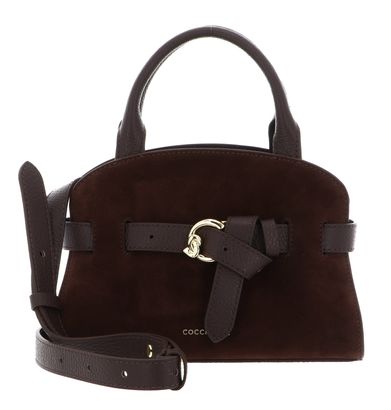 COCCINELLE Sabine Suede Bi Handbag Brunette