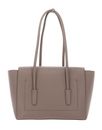 COCCINELLE Double Beat Grained Leather Handbag Warm Taupe COCCINELLE Double Beat Grained Leather Handbag Warm Taupe