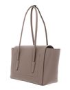 COCCINELLE Double Beat Grained Leather Handbag Warm Taupe COCCINELLE Double Beat Grained Leather Handbag Warm Taupe