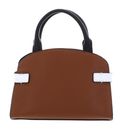 COCCINELLE Sabine Handbag Cognac / Noir / Snow