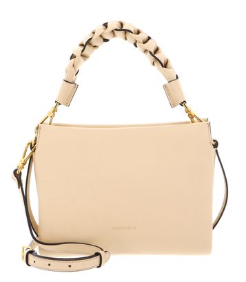 COCCINELLE Boheme Grana Double Crossbody Double Grainy Leather Betulla / Cognac