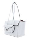 COCCINELLE Double Beat Grained Leather Handbag Snow