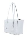 COCCINELLE Double Beat Grained Leather Handbag Snow
