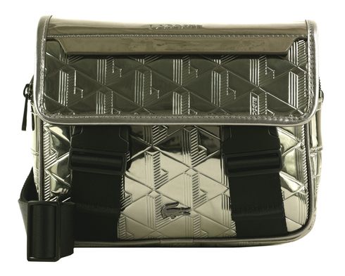 LACOSTE The Blend Messenger Bag Silver Black