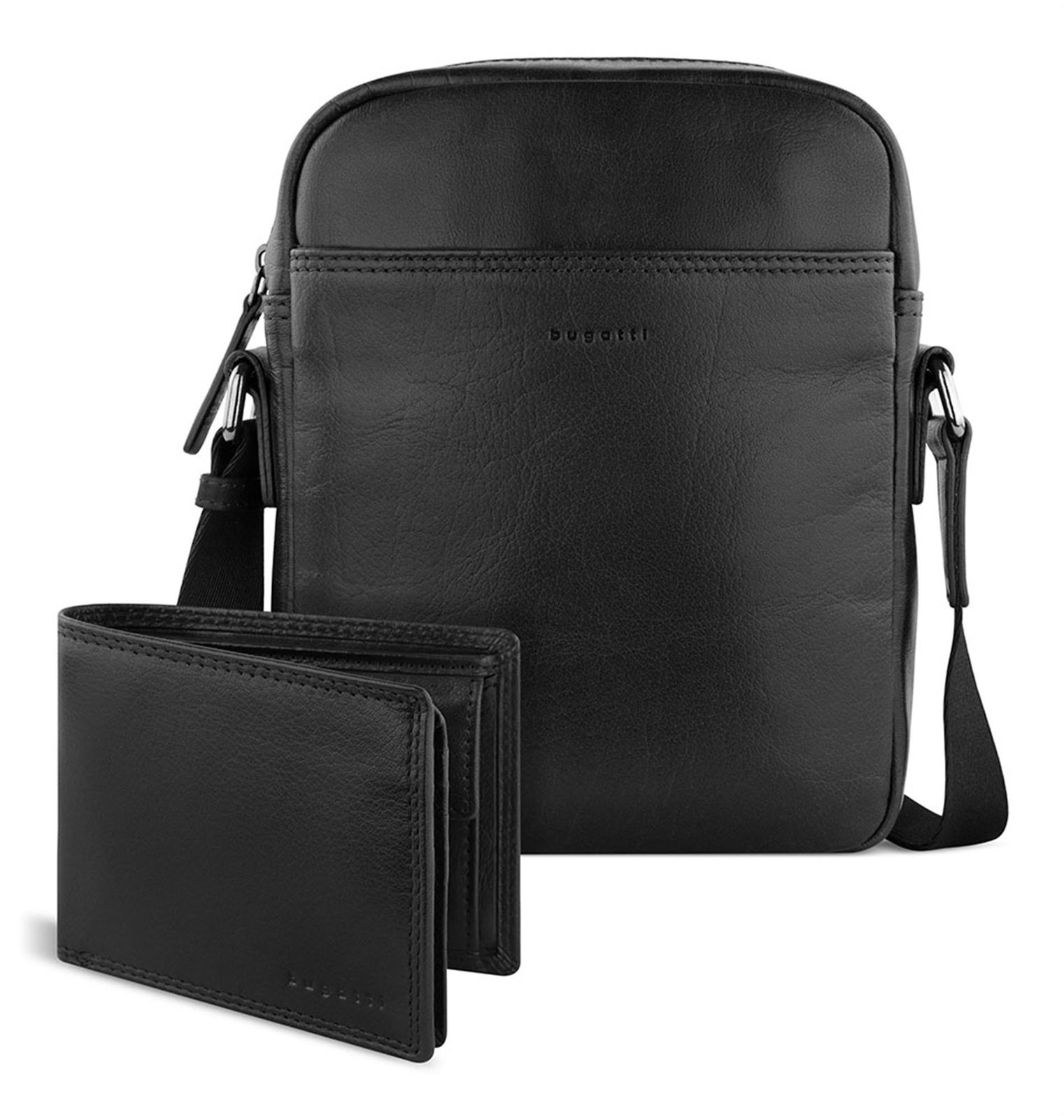 bugatti Savona Crossover Bag + Wallet Black bugatti Savona Crossover Bag + Wallet Black