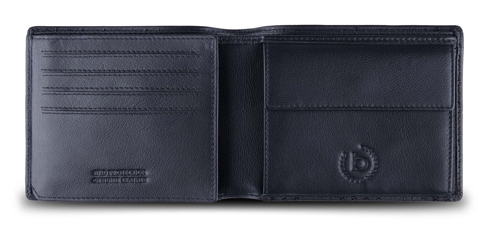 bugatti Lima RFID Wallet With Flap Letters Black bugatti Lima RFID Wallet With Flap Letters Black