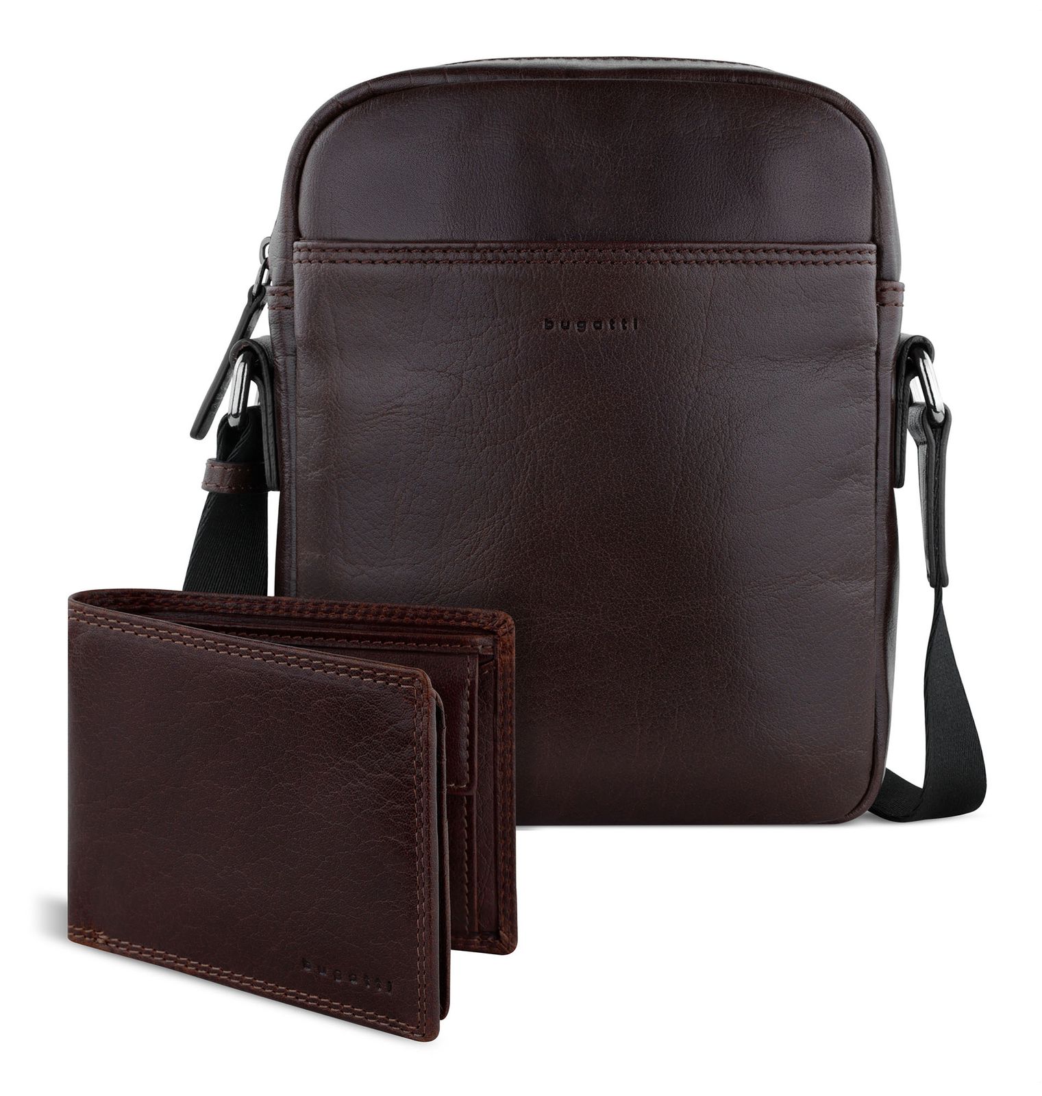 bugatti Savona Crossover Bag + Wallet Brown bugatti Savona Crossover Bag + Wallet Brown