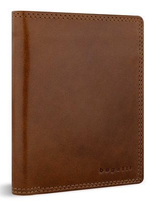 bugatti Savona Upright Wallet With Flap 8CC Cognac