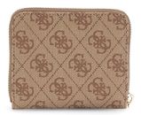 GUESS Laurel II SLG Small Zip Around Wallet Latte Logo