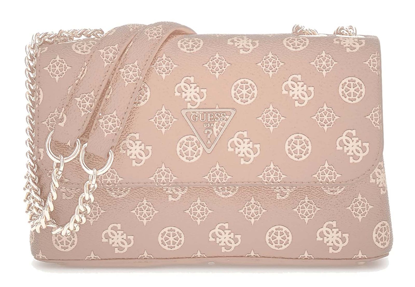 GUESS Daryna II Convertible Xbody Flap Bag Dark Rose Logo GUESS Daryna II Convertible Xbody Flap Bag Dark Rose Logo