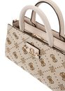 GUESS Neda Girlfriend Satchel Cream White Logo GUESS Neda Girlfriend Satchel Cream White Logo