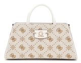 GUESS Neda Girlfriend Satchel Cream White Logo GUESS Neda Girlfriend Satchel Cream White Logo