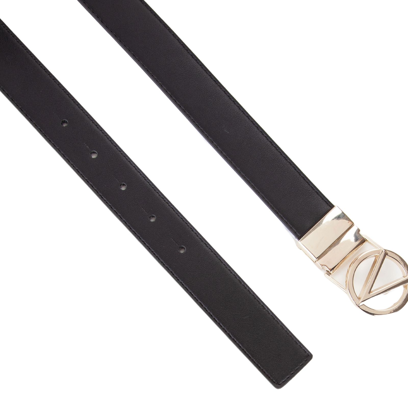 VALENTINO Roof Pin Buckle Belt W95 Nero / Oro - kürzbar VALENTINO Roof Pin Buckle Belt W95 Nero / Oro - kürzbar