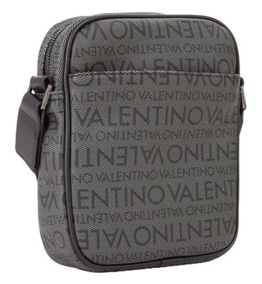 Borsa A Tracolla Valentino Billion, Colore Antracite/nero, Dimensioni Compatte 12x19x4 Cm, Design Sportivo-elegante