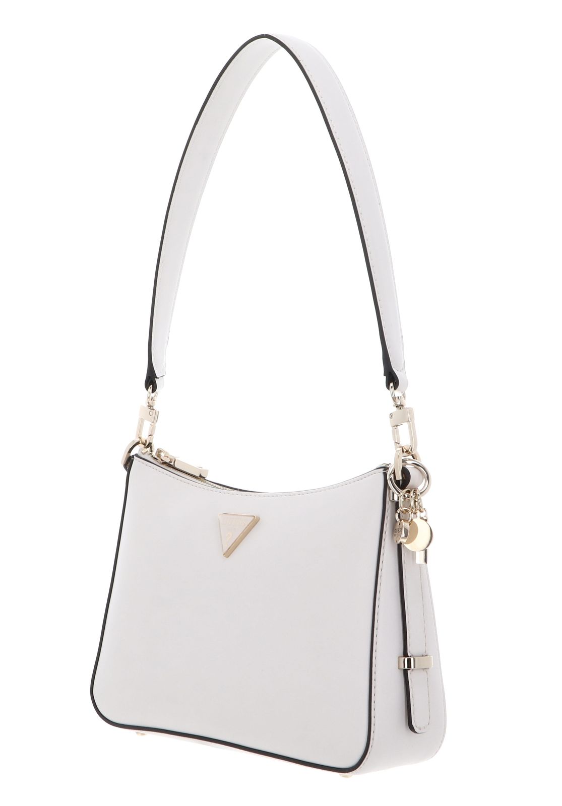 GUESS Daryna II Top Zip Shoulder Bag Cream White GUESS Daryna II Top Zip Shoulder Bag Cream White