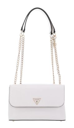 GUESS Daryna II Convertible Xbody Flap Bag Cream White GUESS Daryna II Convertible Xbody Flap Bag Cream White