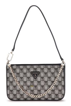 GUESS G Wave II Mini Top Zip Shoulder Bag Black Logo