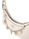 GUESS Everlee Top Zip Shoulder Bag Cream White GUESS Everlee Top Zip Shoulder Bag Cream White