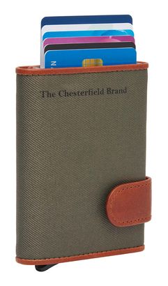 The Chesterfield Brand Delsbo Cardholder Steel Green