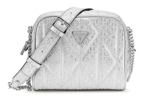 GUESS Aldina Camera Crossbody Bag Silver