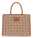 GUESS Neda 2 Compound Tote Bag Latte Logo