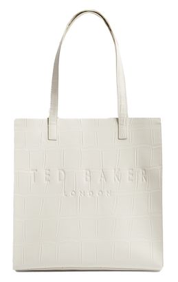 Ted Baker Reptcon Croc Effect Icon Bag S Ivory