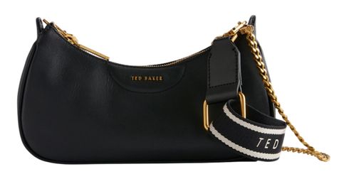 Ted Baker Essiy Webbing Leather Crossbody Bag Black