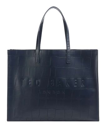 Ted Baker Allicon Croc Effect Icon Bag XL Navy