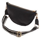 Ted Baker Essina Webbing Leather Half Moon Crossbody Bag Black