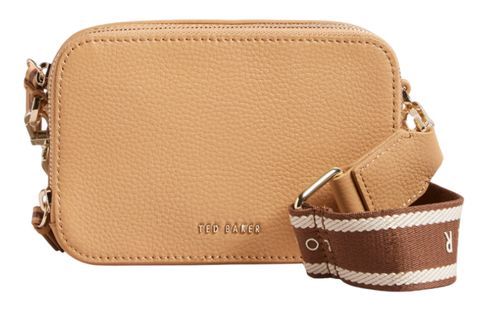 Ted Baker Stunna Mini Webbing Crossbody Bag Camel