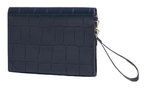 Ted Baker Crocey Croc Effect Envelope Pouch Navy
