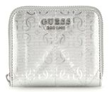 GUESS Aldina SLG Small Zip Around Wallet Silver GUESS Aldina SLG Small Zip Around Wallet Silver