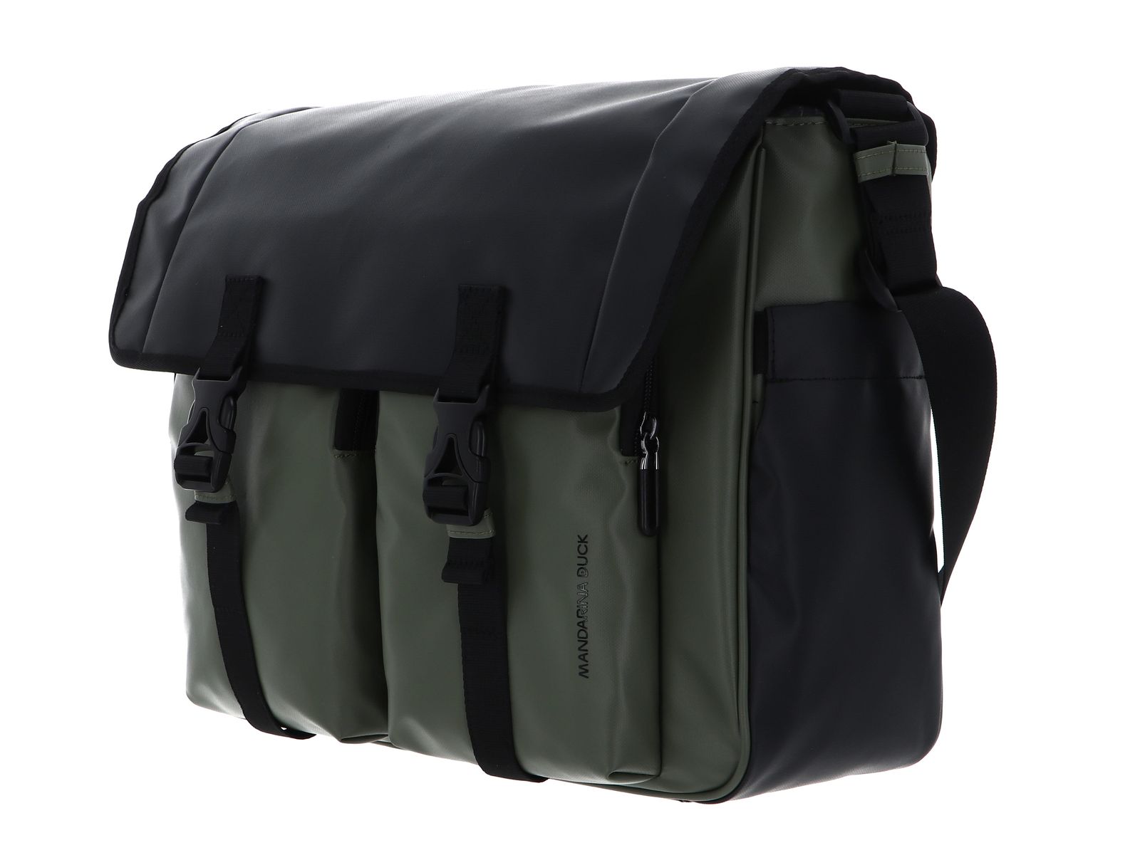 MANDARINA DUCK Eco Coated Messenger Bag Pine Green MANDARINA DUCK Eco Coated Messenger Bag Pine Green