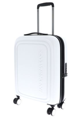 MANDARINA DUCK Logoduck + Expandable Cabin Trolley Blanc