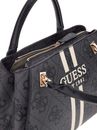 GUESS Noelle II Luxury Satchel Bag Coal Logo