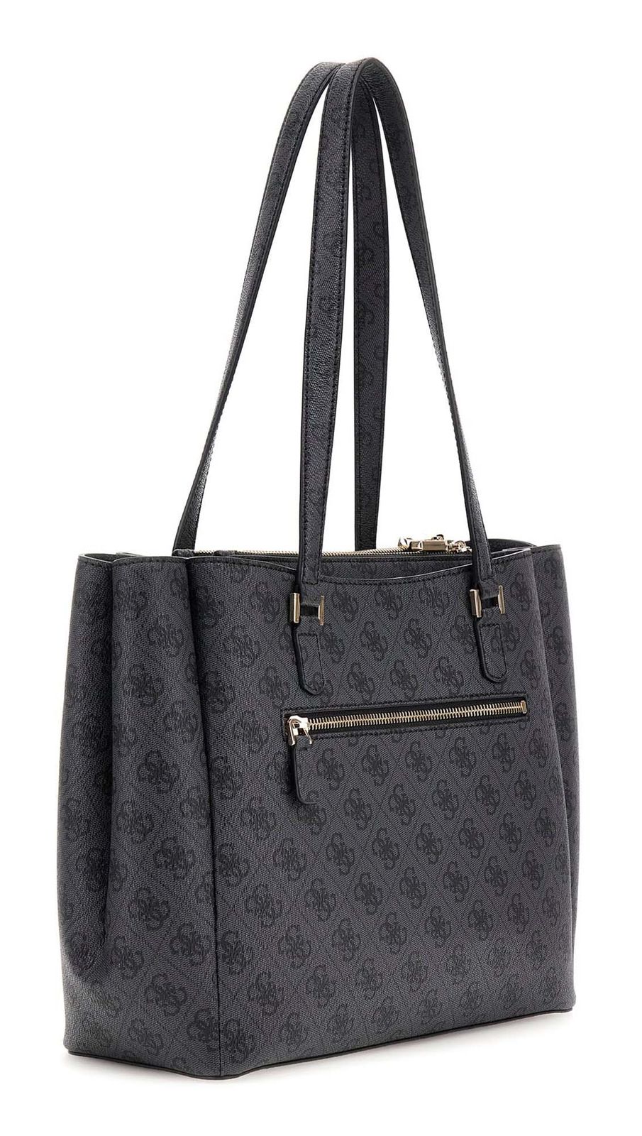 GUESS Katya Multi Comp Tote Coal Logo GUESS Katya Multi Comp Tote Coal Logo