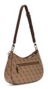 GUESS Noelle II Top Zipper Shoulder Bag Latte Logo / Brown GUESS Noelle II Top Zipper Shoulder Bag Latte Logo / Brown