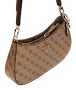 GUESS Noelle II Top Zipper Shoulder Bag Latte Logo / Brown GUESS Noelle II Top Zipper Shoulder Bag Latte Logo / Brown