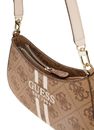 GUESS Noelle II Top Zip Shoulder Bag Latte Logo